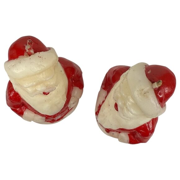 2 Vintage Santa Claus Wax Candle Figures By Tavern 4.5” Tall Christmas Novelty 2 - Picture 5 of 11